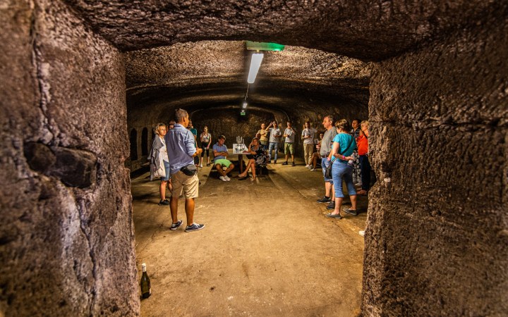 Ákos wine tasting on the historic Farkasmály cellar row