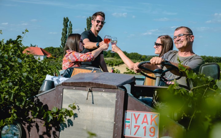 BergerVin borkóstoló csettegős kocsi túrával