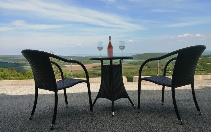 Borbora wine tasting with Balaton views at an experimental winery