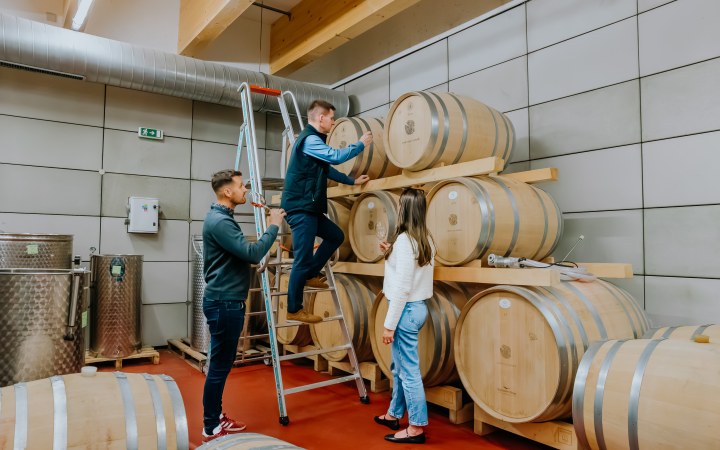 Château Rúbaň wine tasting on a centuries-old estate surrounded by ancient trees