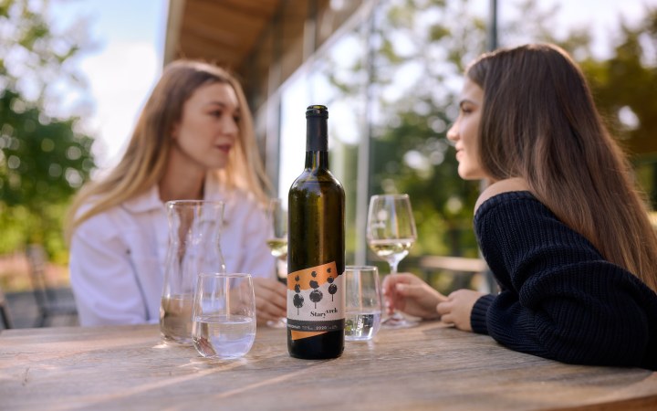 Starý vrch borkóstoló mandulaligetben