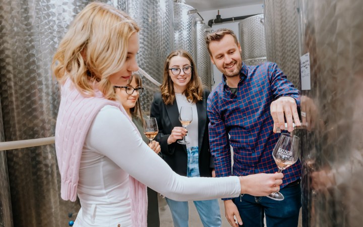 Balogh wine dinner with a main course made from their own grey cattle