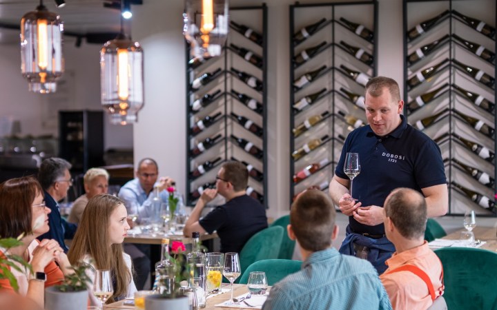 Dobosi wine tasting with a freely assembled wine selection