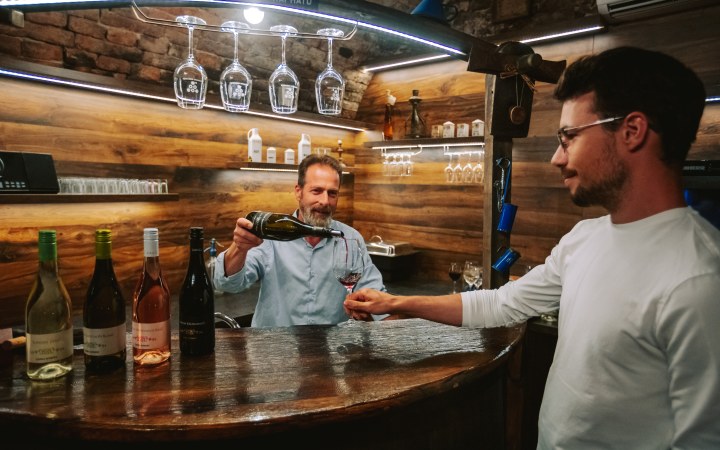 Gangl wine tasting in the 200-year-old Sopron wine cellar