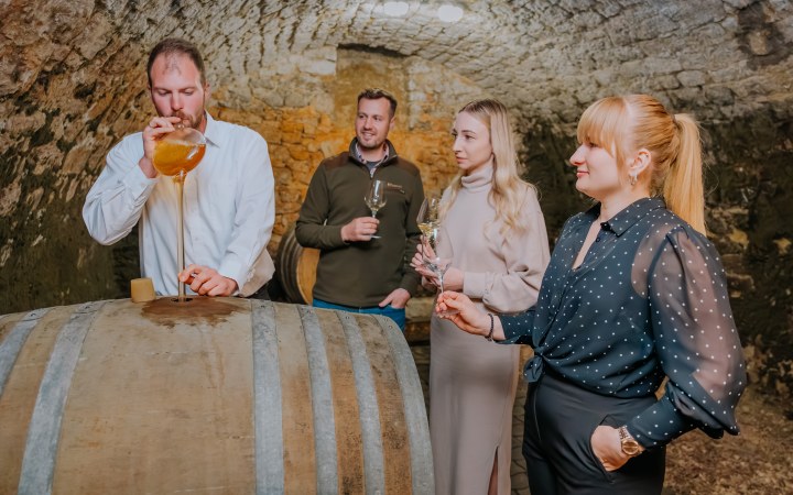 HedoNick borkóstoló klasszik borsorral a pilisvörösvári borászatánál