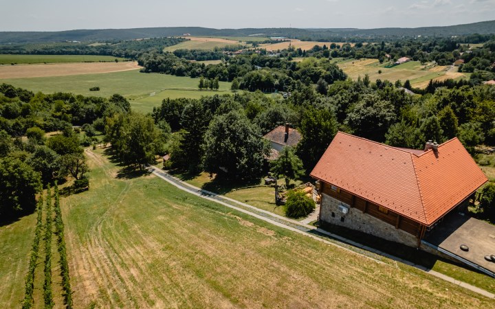 Mándli wine tasting halfway between two wine regions