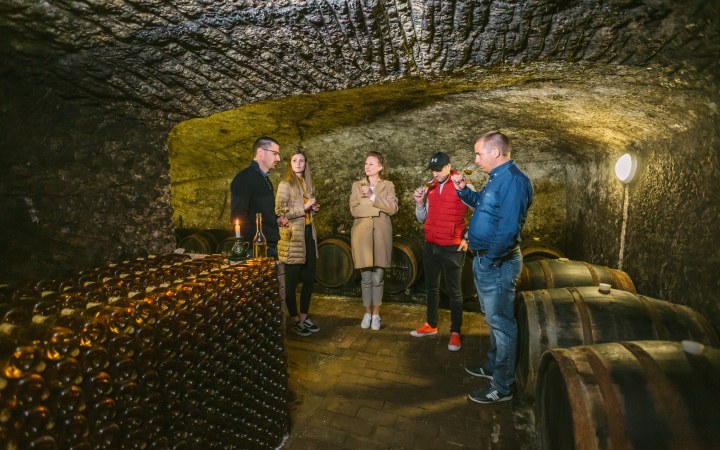 Naár wine tasting in a UNESCO World Heritage cellar