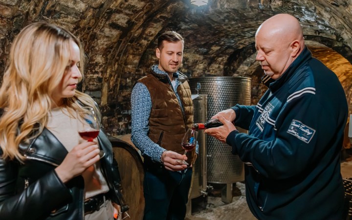 Prisztóka wine tasting with famously good Zweigelt