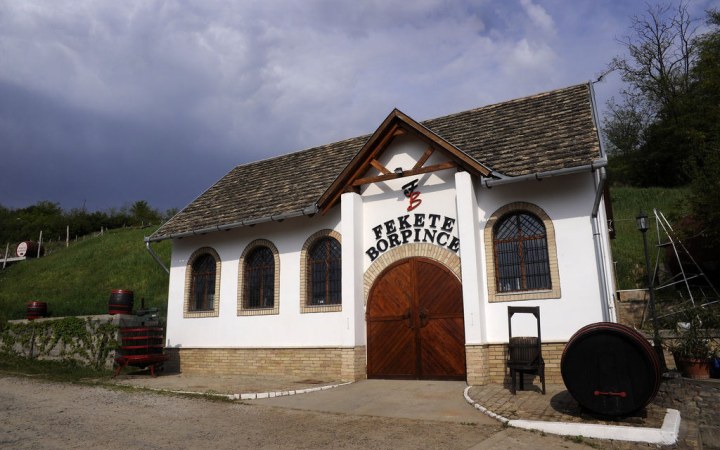 A szekszárdi Fekete Borpince bejárata